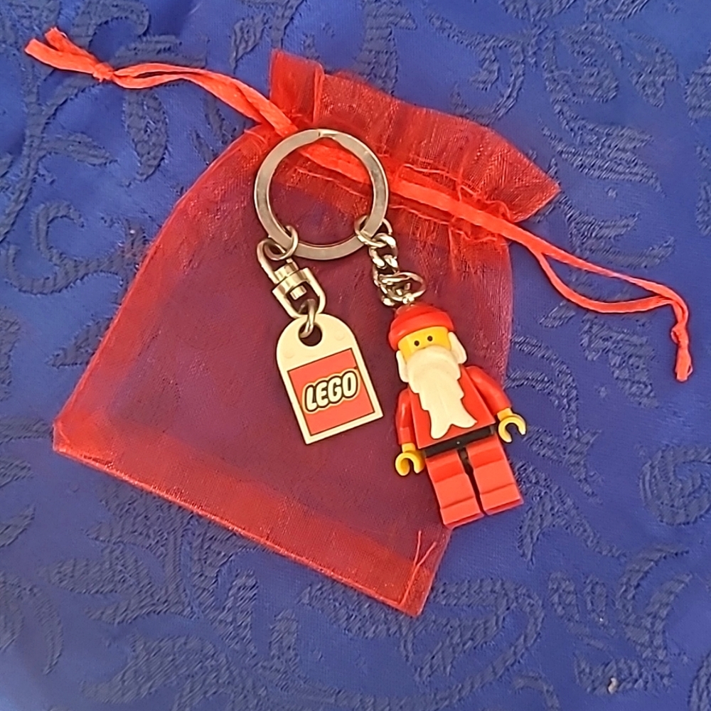 🎅 LEGO Santa Minifigure Keychain - Cute Stocking Stuffer!! 🎄🎁